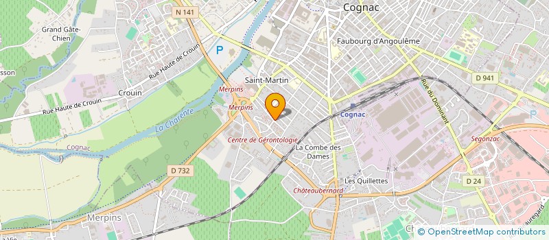 localisation de l'entreprise MADAME GENEVIEVE BEYNAUD à COGNAC