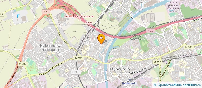 localisation de l'entreprise MADAME GENEVIEVE BILLAUT  HAUBOURDIN