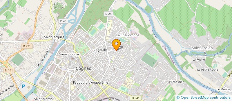 localisation de l'entreprise MADAME GENEVIEVE BODET à COGNAC