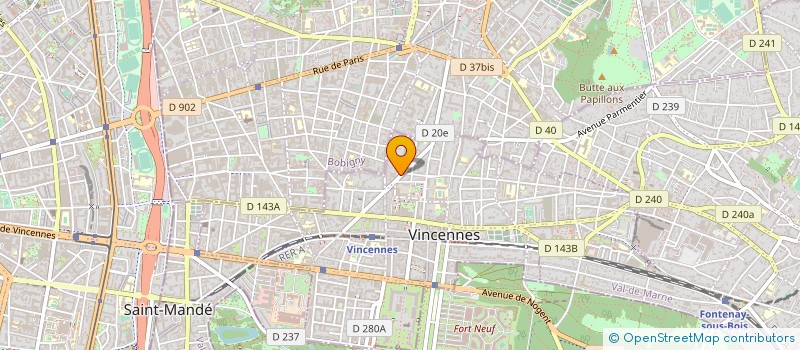 localisation de l'entreprise MADAME GENEVIEVE BOISSET  VINCENNES