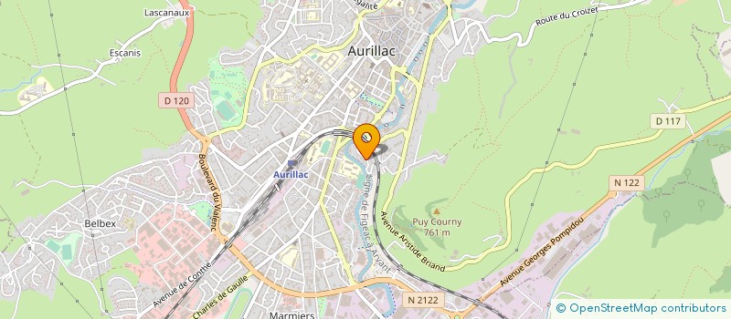 localisation de l'entreprise MADAME GENEVIEVE BONNAFE à AURILLAC
