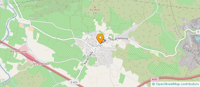 localisation de l'entreprise MADAME GENEVIEVE BONNET  BIZANET