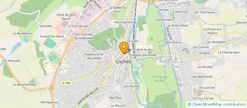 localisation de l'entreprise MADAME GENEVIEVE CHAMBILLE  LOCHES