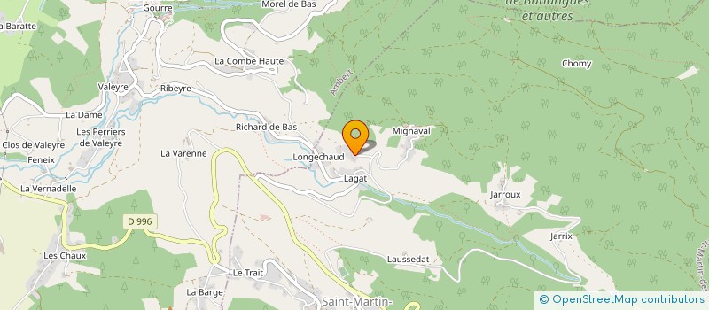 localisation de l'entreprise MADAME GENEVIEVE CHANTELAUZE  SAINT-MARTIN-DES-OLMES