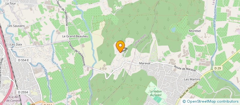 localisation de l'entreprise MADAME GENEVIEVE CHARRASSIN  SOLLIES-PONT