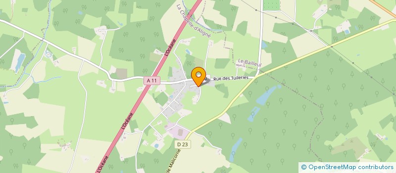 localisation de l'entreprise MADAME GENEVIEVE CHAUVEAU  LA CHAPELLE-D'ALIGNE