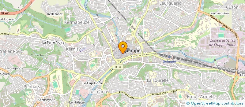 localisation de l'entreprise MADAME GENEVIEVE COADOUR à QUIMPER