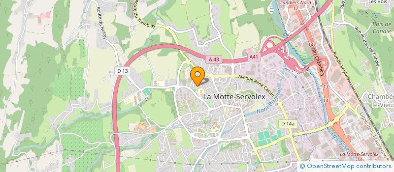 localisation de l'entreprise MADAME GENEVIEVE CODELUPPI  LA MOTTE-SERVOLEX