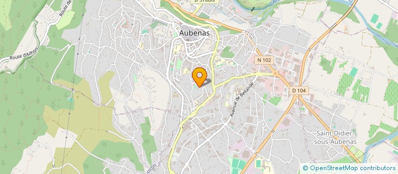 localisation de l'entreprise MADAME GENEVIEVE COUDERC  AUBENAS