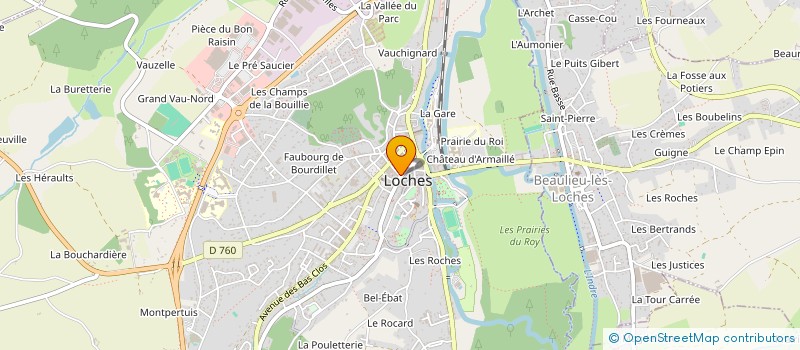 localisation de l'entreprise MADAME GENEVIEVE COUDERT  LOCHES