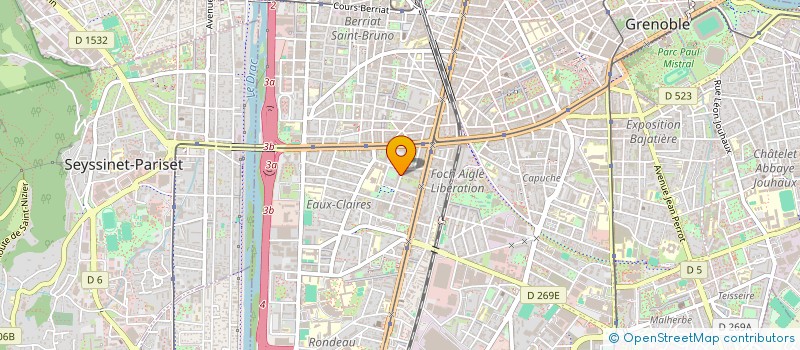 localisation de l'entreprise MADAME GENEVIEVE CURTENELLE  GRENOBLE