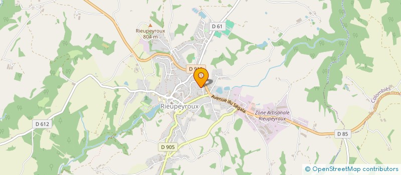 localisation de l'entreprise MADAME GENEVIEVE DANE  RIEUPEYROUX