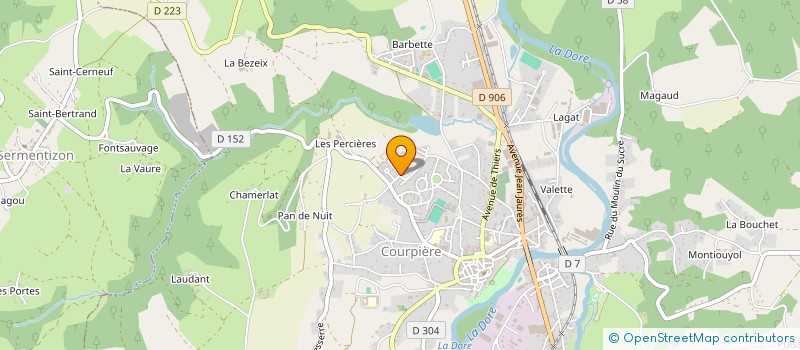localisation de l'entreprise MADAME GENEVIEVE DOMERGUE à COURPIERE