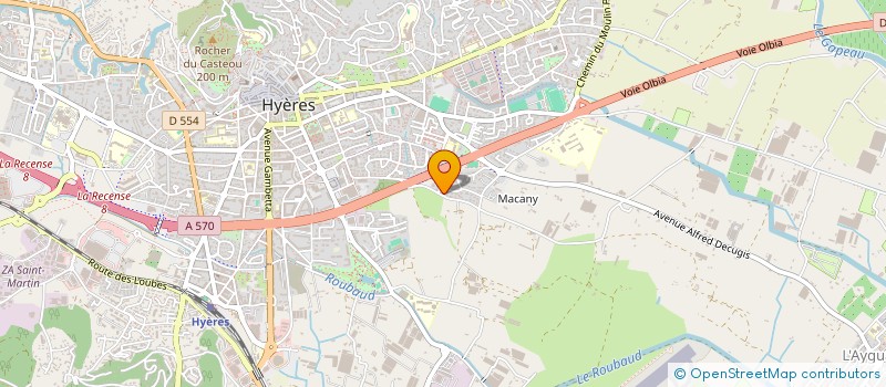 localisation de l'entreprise MADAME GENEVIEVE DORVAUX  HYERES