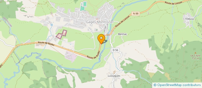 localisation de l'entreprise MADAME GENEVIEVE DOULS  MONTROZIER