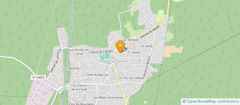 localisation de l'entreprise MADAME GENEVIEVE DUBREUIL  LEGE-CAP-FERRET