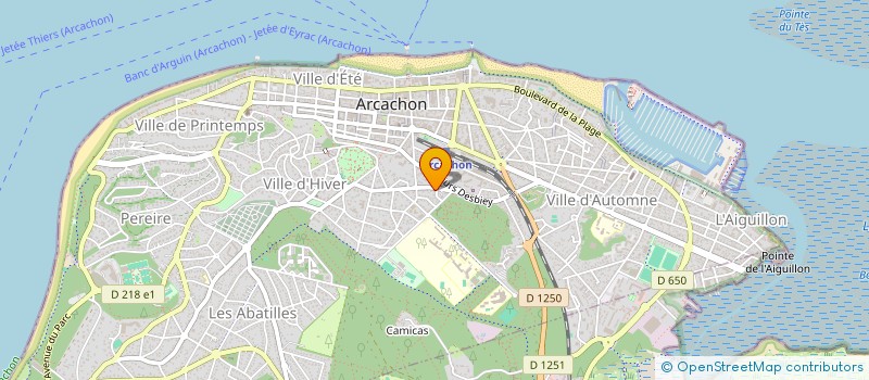 localisation de l'entreprise MADAME GENEVIEVE DUBROCA  ARCACHON