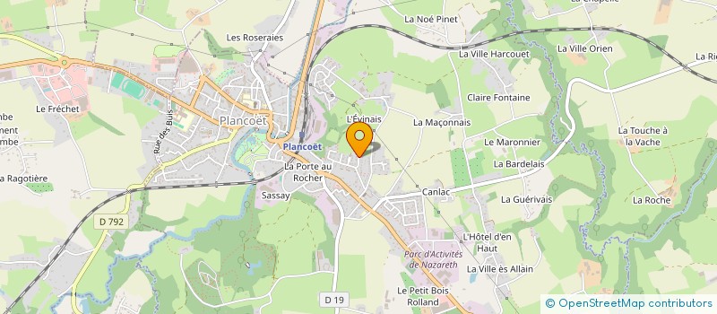 localisation de l'entreprise MADAME GENEVIEVE DUFEIL  PLANCOET