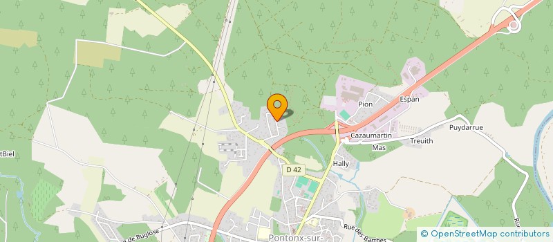 localisation de l'entreprise MADAME GENEVIEVE DURIEZ  PONTONX-SUR-L'ADOUR