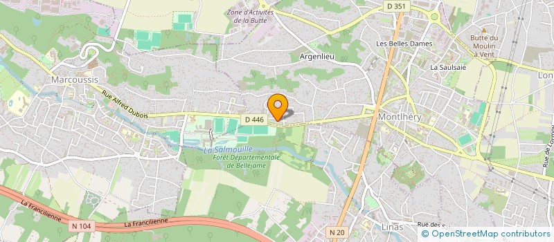 localisation de l'entreprise MADAME GENEVIEVE EYROLLE  MONTLHERY