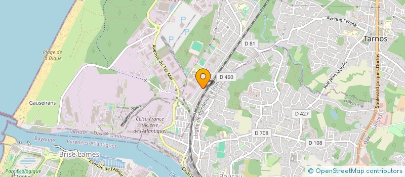 localisation de l'entreprise MADAME GENEVIEVE FAJOU  TARNOS