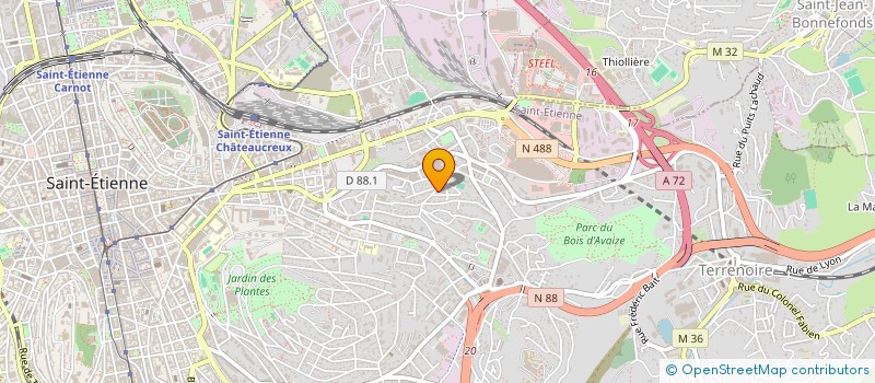 localisation de l'entreprise MADAME GENEVIEVE FOURNEYRON  SAINT-ETIENNE