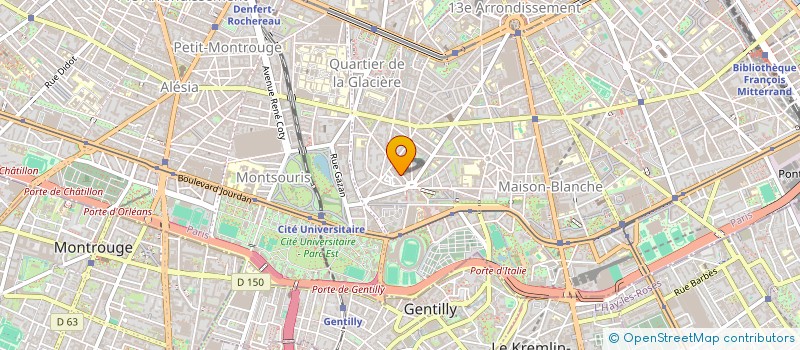 localisation de l'entreprise MADAME GENEVIEVE FRIBOURG-BLANC à PARIS
