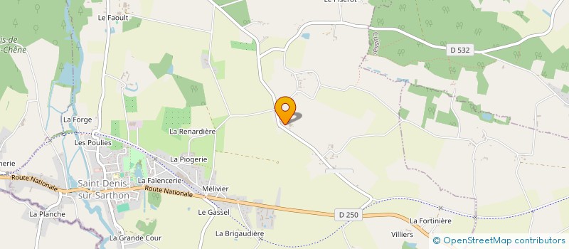 localisation de l'entreprise MADAME GENEVIEVE FROGER à SAINT-DENIS-SUR-SARTHON