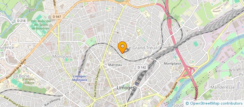 localisation de l'entreprise MADAME GENEVIEVE GALIN à LIMOGES