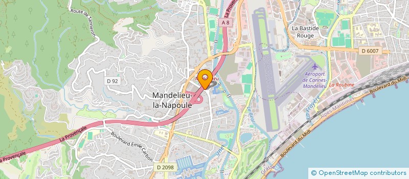 localisation de l'entreprise MADAME GENEVIEVE GOURON  MANDELIEU-LA-NAPOULE