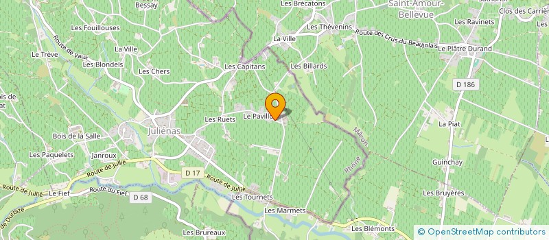 localisation de l'entreprise MADAME GENEVIEVE GRANGER à JULIENAS