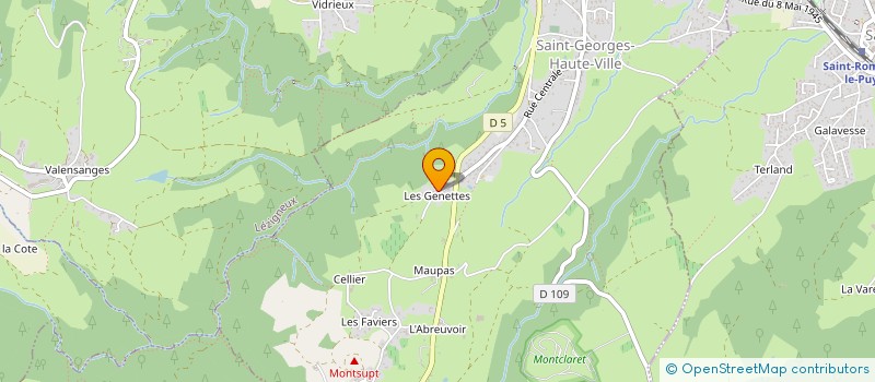 localisation de l'entreprise MADAME GENEVIEVE GUILLOT à SAINT-GEORGES-HAUTE-VILLE