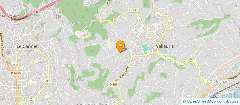 localisation de l'entreprise MADAME GENEVIEVE HELIEN  VALLAURIS