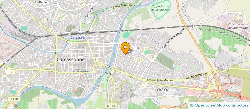 localisation de l'entreprise MADAME GENEVIEVE JOURNET  CARCASSONNE