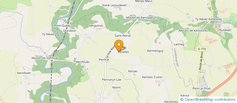 localisation de l'entreprise MADAME GENEVIEVE KERREC  QUIMPER