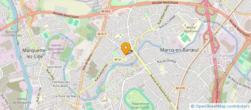 localisation de l'entreprise MADAME GENEVIEVE KUSINSKI à MARCQ-EN-BARŒUL