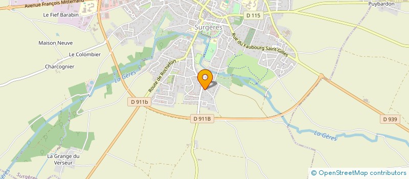 localisation de l'entreprise MADAME GENEVIEVE LACUSKA  SURGERES