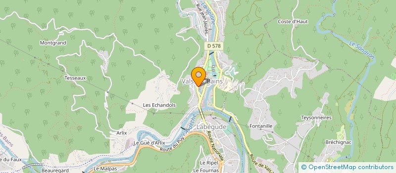 localisation de l'entreprise MADAME GENEVIEVE LAFFONT  VALS-LES-BAINS