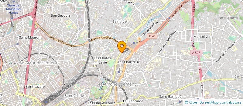 localisation de l'entreprise MADAME GENEVIEVE LE BOUGNEC  MARSEILLE