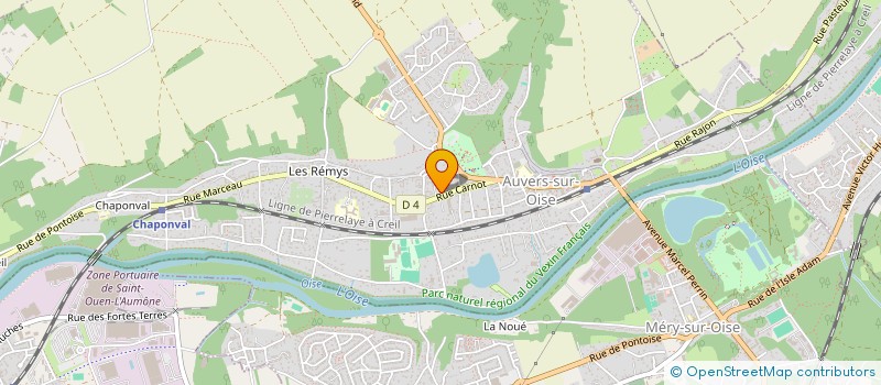 localisation de l'entreprise MADAME GENEVIEVE LE DOUGET à AUVERS SUR OISE