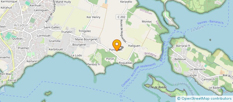 localisation de l'entreprise MADAME GENEVIEVE LE GODEC  ARRADON