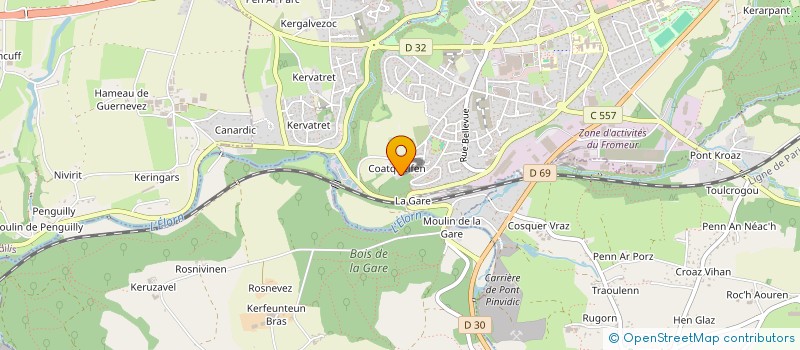 localisation de l'entreprise MADAME GENEVIEVE LEPEE  LANDIVISIAU