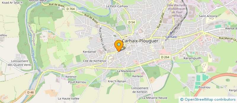 localisation de l'entreprise MADAME GENEVIEVE LESCOP à CARHAIX-PLOUGUER