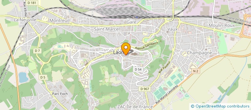 localisation de l'entreprise MADAME GENEVIEVE MABILLEAU à LAON