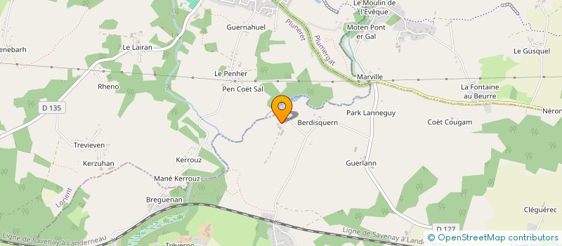 localisation de l'entreprise MADAME GENEVIEVE MALBRAND  PLOUGOUMELEN