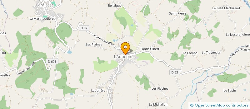 localisation de l'entreprise MADAME GENEVIEVE MAZENOD  LARAJASSE