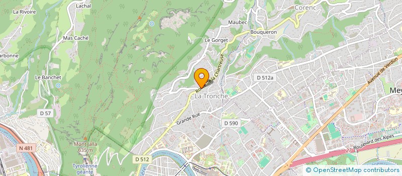localisation de l'entreprise MADAME GENEVIEVE MOUNIER  LA TRONCHE
