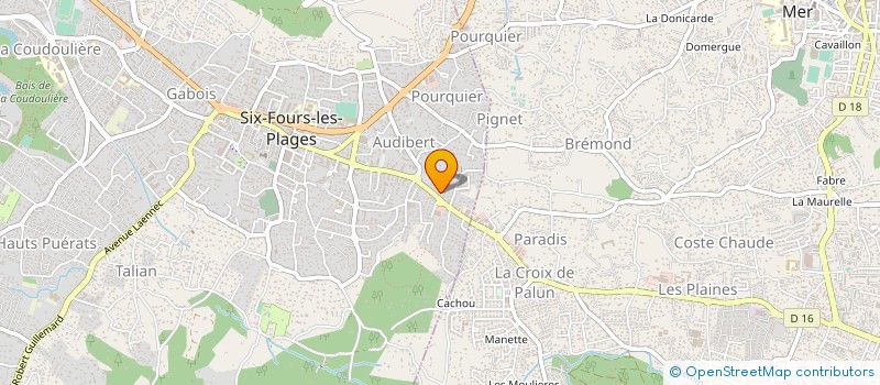 localisation de l'entreprise MADAME GENEVIEVE PELLEGRINI à SIX-FOURS-LES-PLAGES
