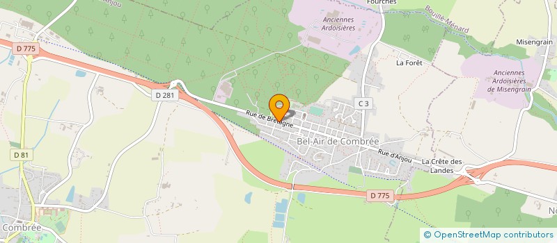 localisation de l'entreprise MADAME GENEVIEVE PERRAULT  OMBREE D'ANJOU