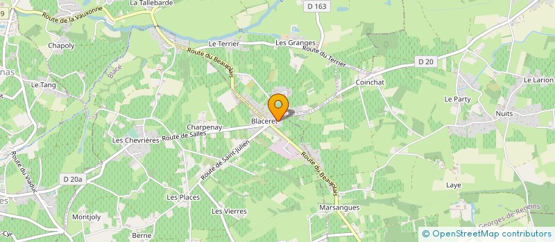 localisation de l'entreprise MADAME GENEVIEVE PEULET  BLACE